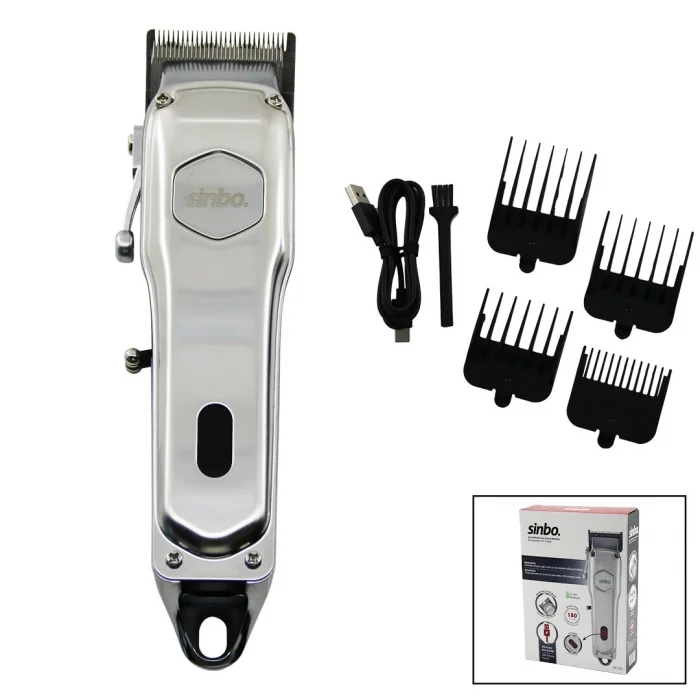 BUĞZ Sinbo Tıraş Makinesi - USB Şarjlı - Çelik Gövde - Kollu Tarak Ayarı