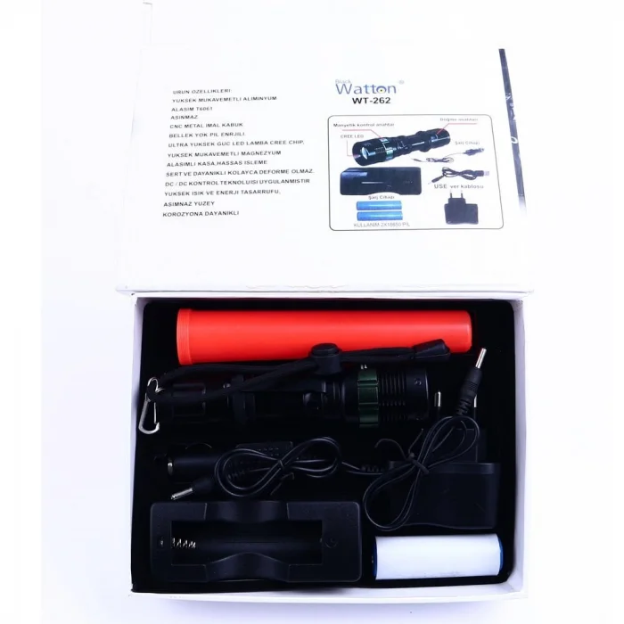 BUĞZ Sinyalli Acil Durum EL Feneri Cree5 Wt-262