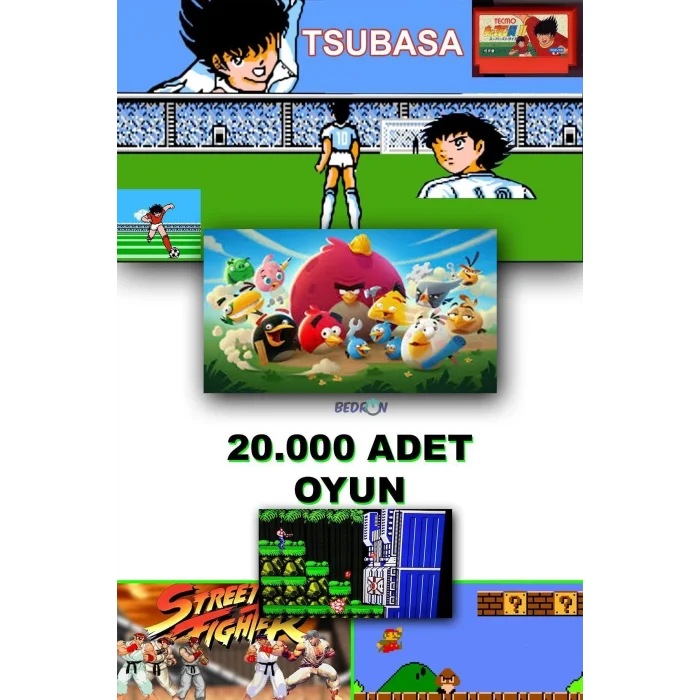 BUĞZ Siyah 2.4g kablosuz çift kollu retro oyun konsolu oyunlu game stick bluetooth yok