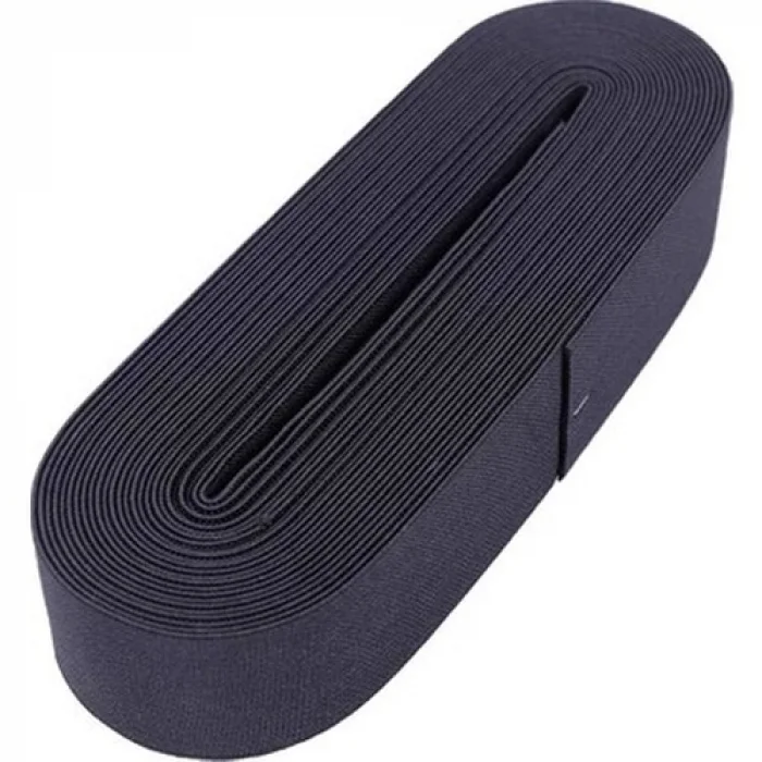 BUĞZ Siyah - 4cm Paça Lastik Yassı Geniş 10mt. Bx40