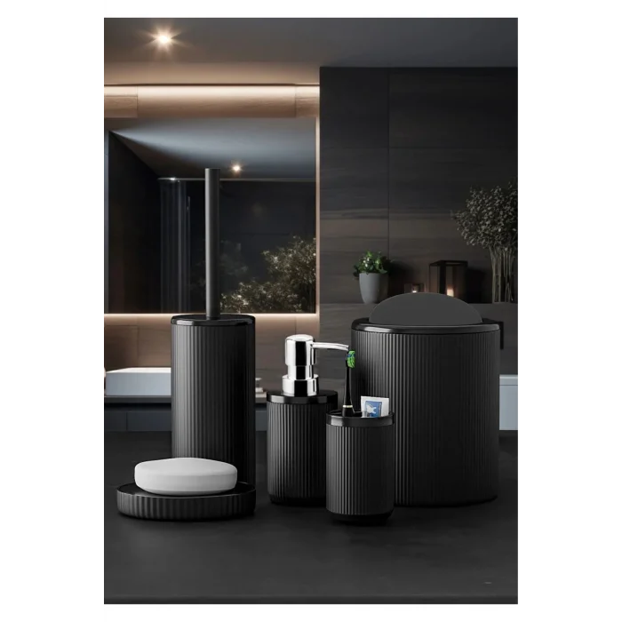 BUĞZ Siyah 5li Banyo Takımı banyo Dekorasyonu Için Beşli Set banyo Aksesuar Ve Düzenleyicileri