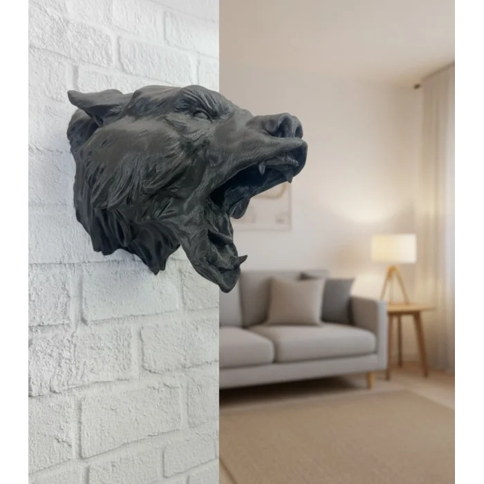 BUĞZ Siyah Ayı Figürü Duvar Dekoru Asılabilir Hediyelik Heykel 25x19 cm (Kopya)