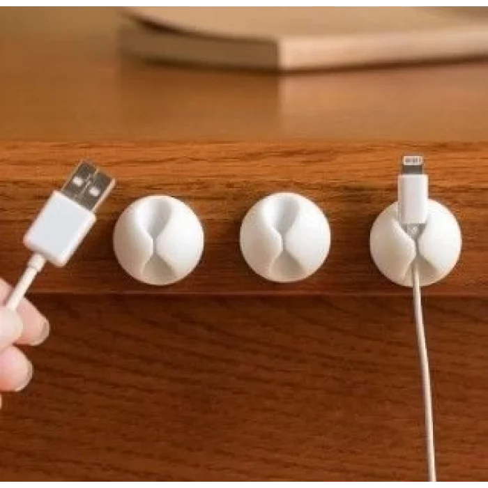 BUĞZ Siyah Beyaz Kablo Sabitleme Klipsi 10 lu