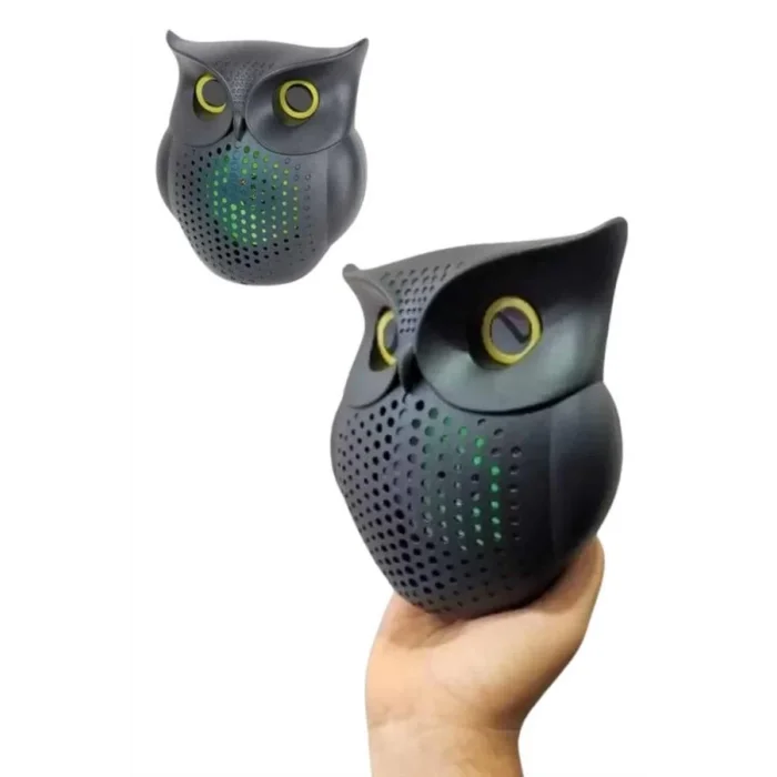  Siyah Bluetooth Hoporlör Baykuş Speaker Bluetooth 5.0 Bağlantılı
