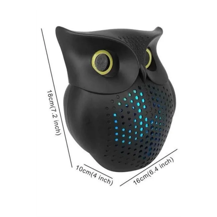  Siyah Bluetooth Hoporlör Baykuş Speaker Bluetooth 5.0 Bağlantılı