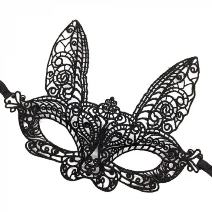  Siyah Dantel Kesim Balo Parti Maskesi 7 No