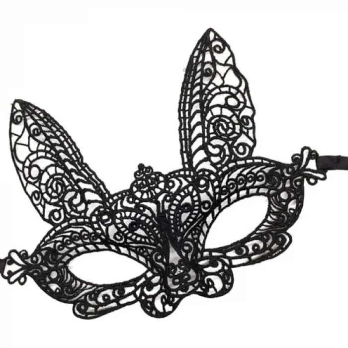  Siyah Dantel Kesim Balo Parti Maskesi 7 No