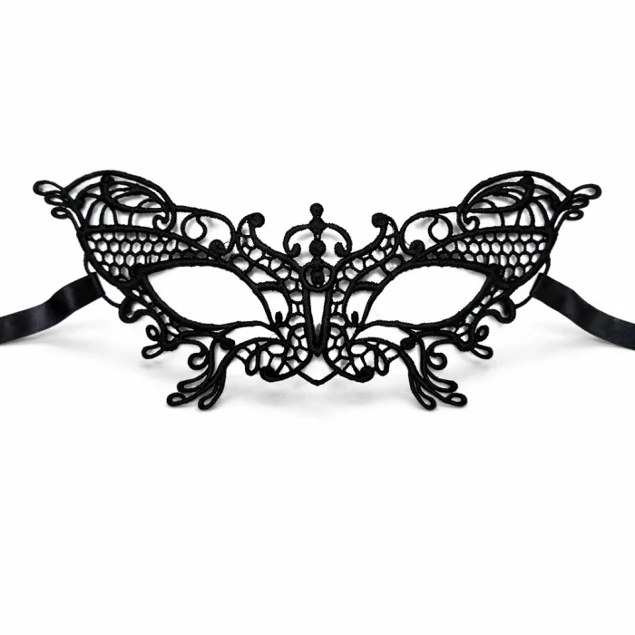 BUĞZ Siyah Dantel Venedik Maskesi Kadın – Zarif Parti  Balo Maskesi 2 No