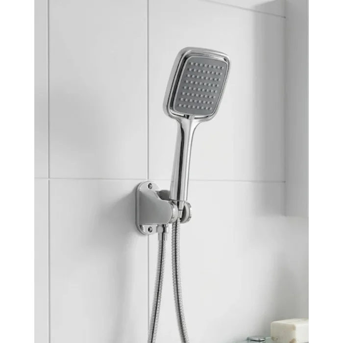 BUĞZ Siyah Duş Seti El Duşu Başlığı Spiral Hortum ve Duvar Askısı Banyo Duş Seti