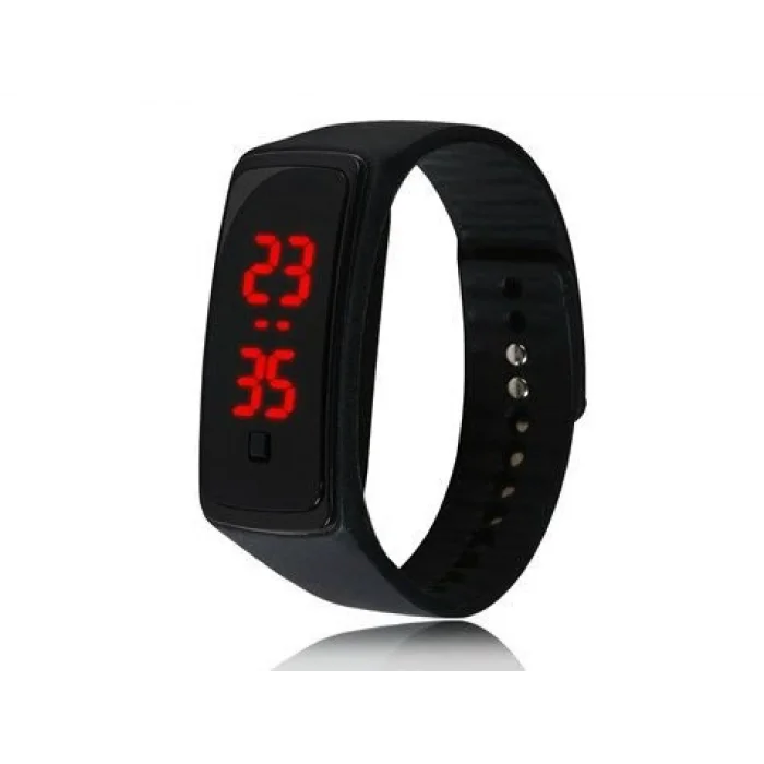 BUĞZ Siyah Ekranlı Led Kol Saati (Siyah)