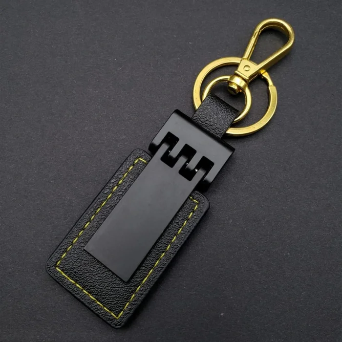 BUĞZ Siyah Gold Deri Metal Anahtarlık