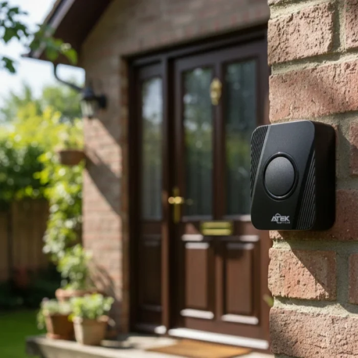 BUĞZ Siyah Kablosuz Su Geçirmez Kapı Zili