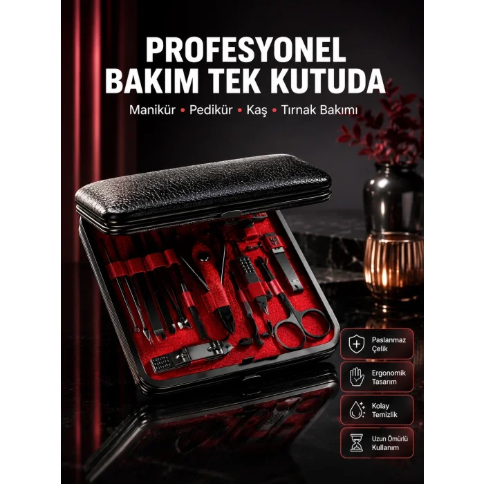 BUĞZ Siyah Kaymaz Teknolojili El ve Ayak Bakım Seti Yeni Nesil