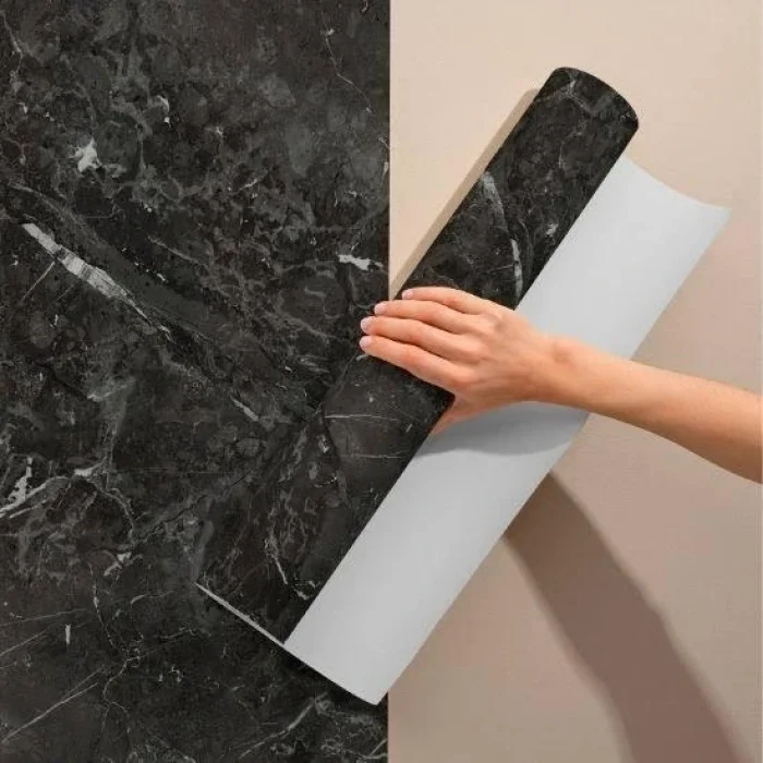 BUĞZ Siyah Mermer Desenli Yapışkanlı Kaplama Kağıdı 5 Metre