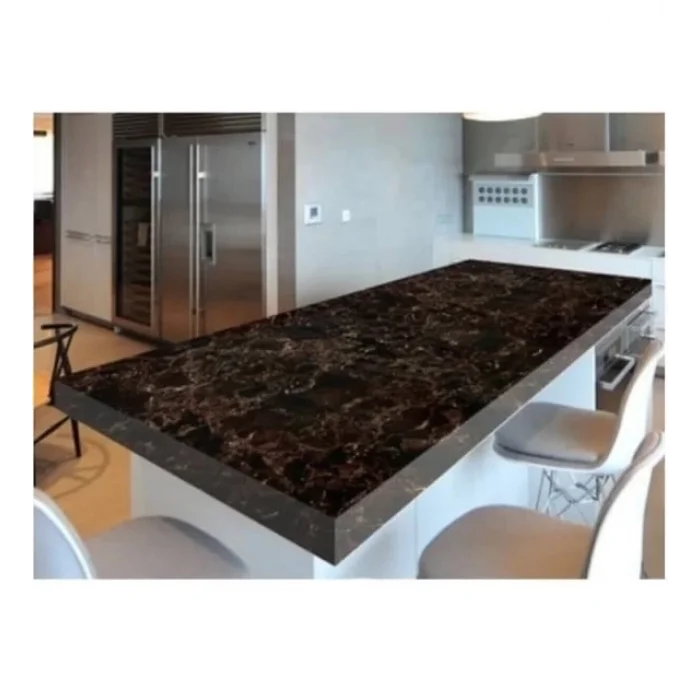 BUĞZ Siyah Mermer Desenli Yapışkanlı Tezgah Folyosu (3 Mt.x 60 Cm)