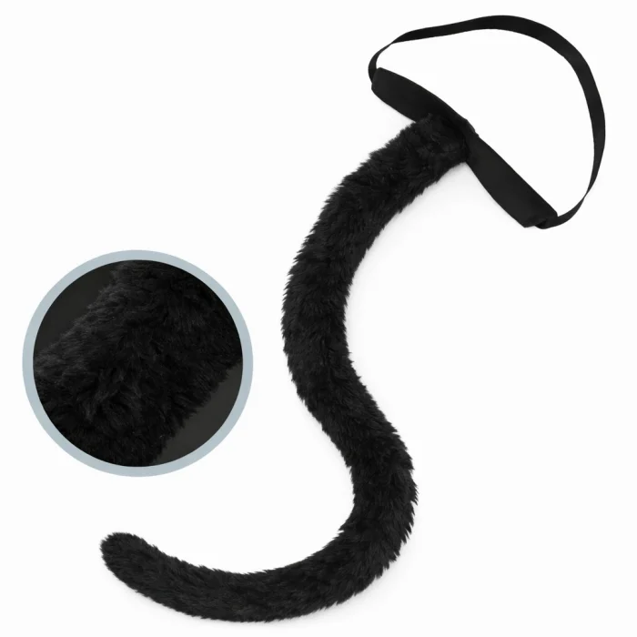BUĞZ Siyah Peluş Kuyruk Şekil Verilebilir 70 cm