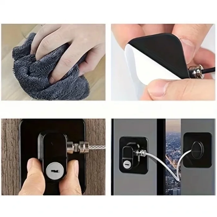 BUĞZ Siyah Plaka Halatlı Emniyet Kilidi