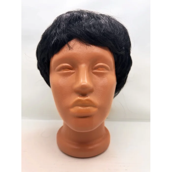 BUĞZ Siyah Renk Kısa Kesim İçi Astarlı Erkek Peruğu