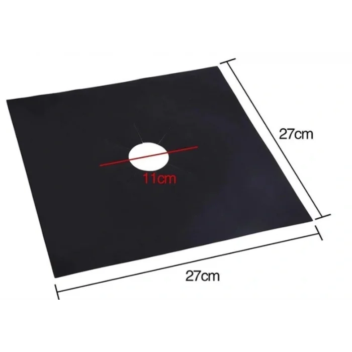 BUĞZ Siyah Renk Ocak Koruyucu Folyo Yanmaz Yapışmaz 4lü Set