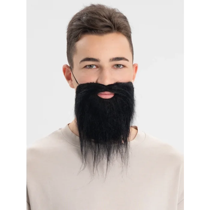 BUĞZ Siyah Renk Takma Sakal Bıyık Takımı