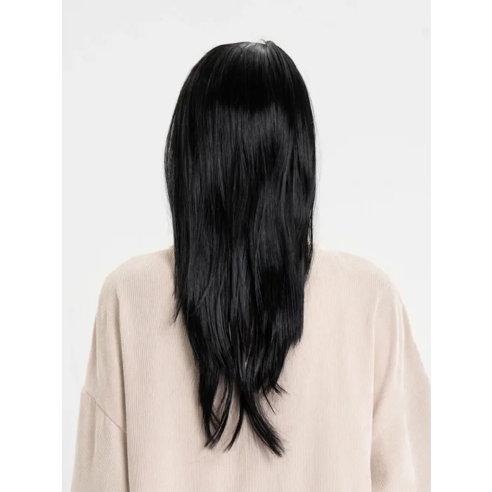  Siyah Renk Uzun Parti Peruğu