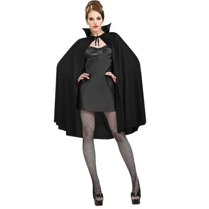 BUĞZ Siyah Renk Yakalı Halloween Pelerini 90 Cm