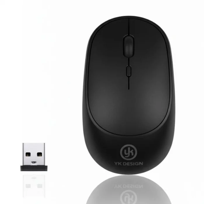 BUĞZ Siyah Renkli Ergonomik Sessiz Kablosuz Mouse – USB Alıcılı, Ofis ve Oyun İçin Konforlu Bilgisayar Faresi MS6310