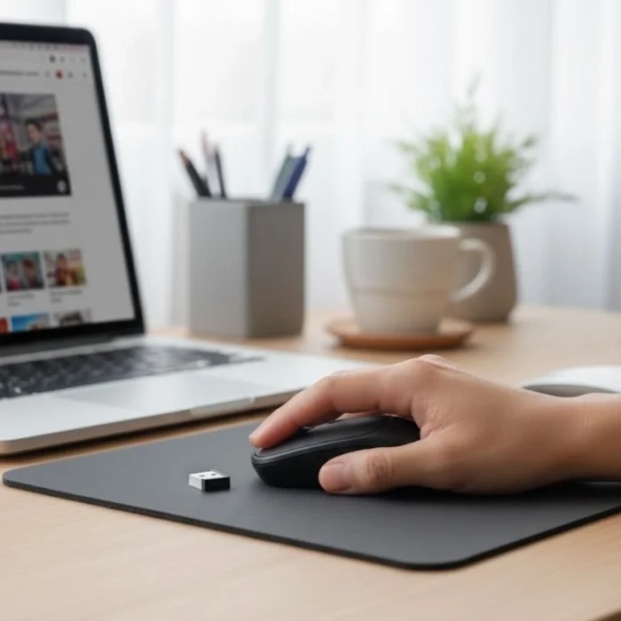 BUĞZ Siyah Renkli Ergonomik Sessiz Kablosuz Mouse – USB Alıcılı, Ofis ve Oyun İçin Konforlu Bilgisayar Faresi MS6310
