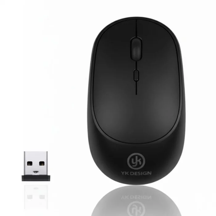 BUĞZ Siyah Renkli Ergonomik Sessiz Kablosuz Mouse – USB Alıcılı, Ofis ve Oyun İçin Konforlu Bilgisayar Faresi MS6310