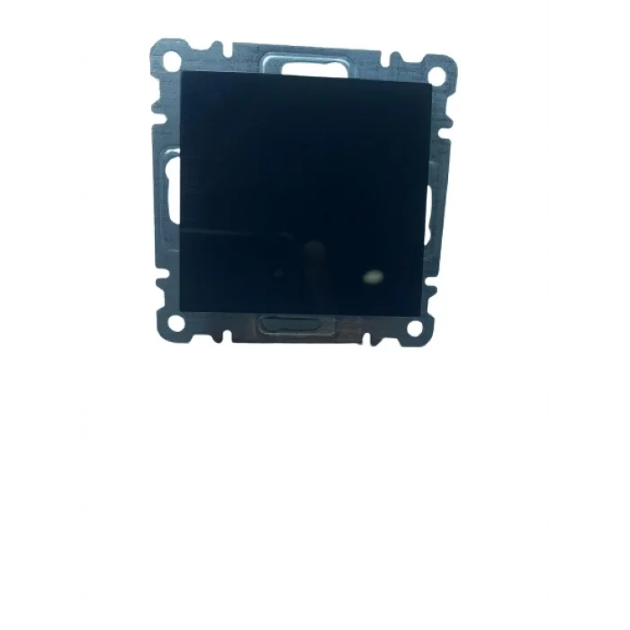  Siyah Tekli Anahtar Çerçevesiz - Priz ve Anahtar İçin Uyumlu Çerçeve