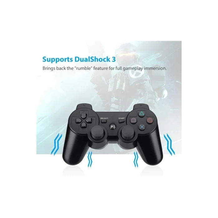 BUĞZ Siyah wireless joystick hızlı şarj özellikli Playstation 3 uyumlu 1 yıl garantili