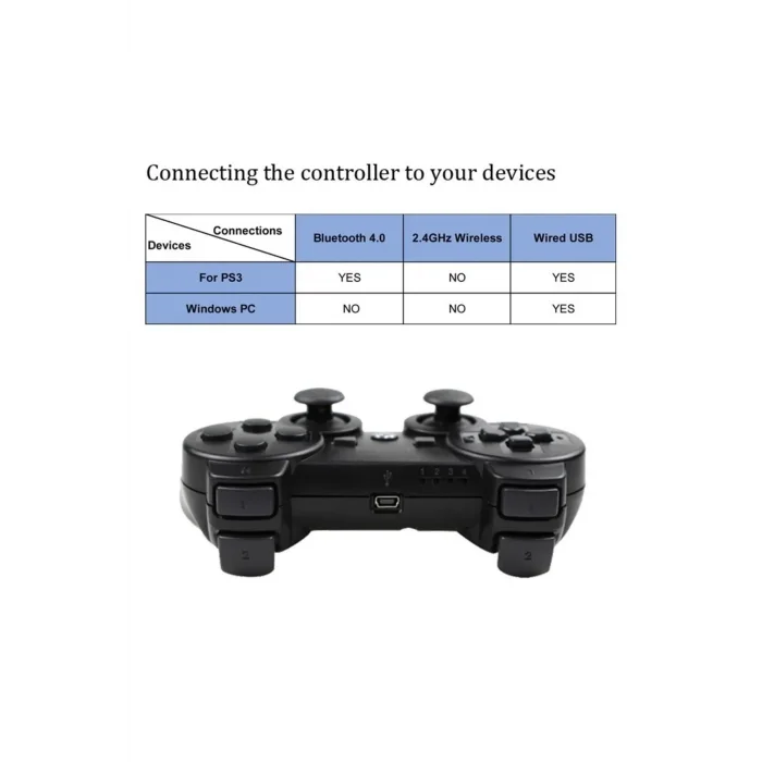 BUĞZ Siyah wireless joystick hızlı şarj özellikli Playstation 3 uyumlu 1 yıl garantili