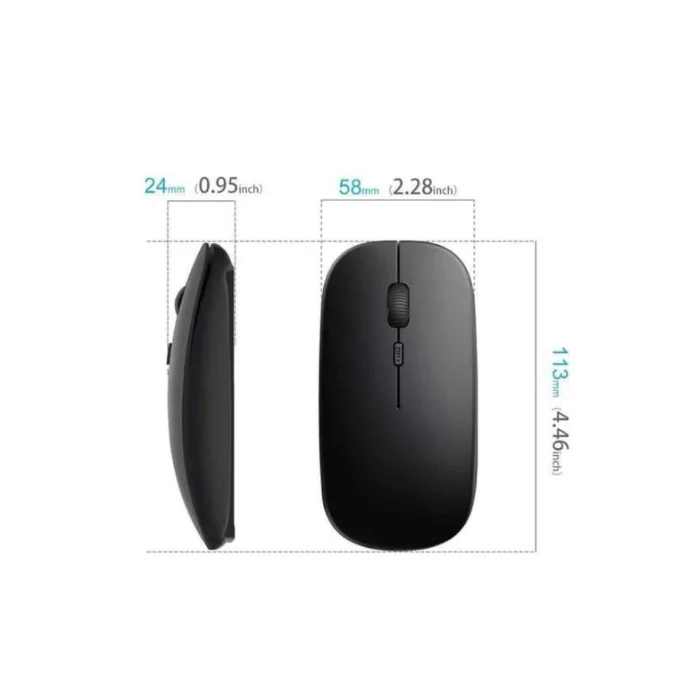 BUĞZ Siyah Wireless Kablosuz Sessiz Mouse Bluetooth Bağlantılı - BUĞZ
