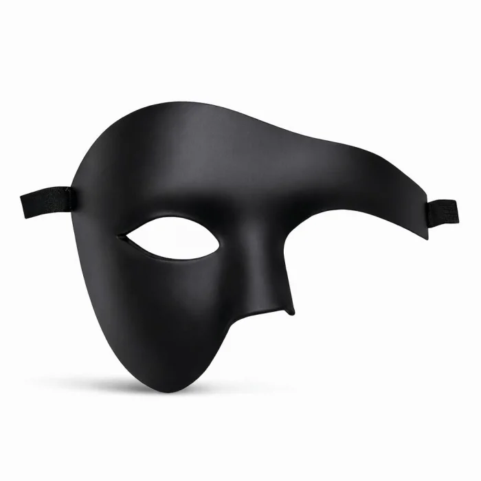 BUĞZ Siyah Yarım Erkek Maske – Phantom Parti & Balo Maskesi