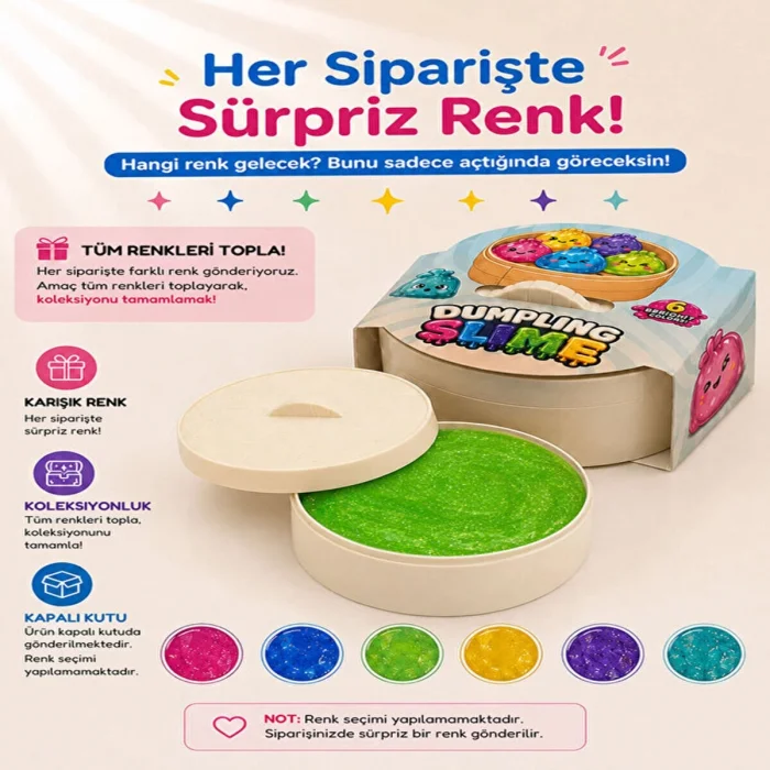 BUĞZ Yumuşak Dokulu 170gr Dumpling Slime Oyun Jeli Stres Önleyici Çocuk Aktivite Hamuru BX-313397