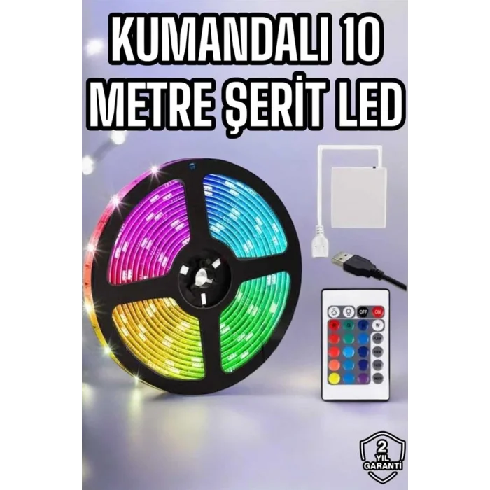 BUĞZ Smart Şerit Led TV Arkası Renkli Kumandalı 10 Metre - Lisinya