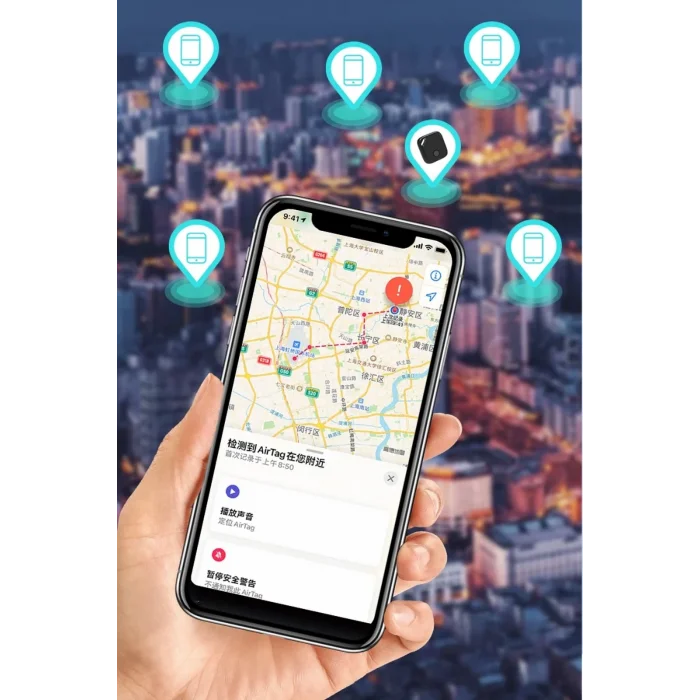 BUĞZ Smart Tag Airtag Akıllı Takip Cihazı Apple My Find Uyumlu Beyaz - BUĞZ
