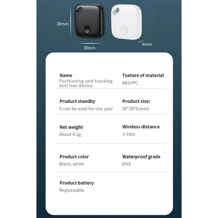 BUĞZ Smart Tag Airtag Akıllı Takip Cihazı Apple My Find Uyumlu Beyaz - BUĞZ