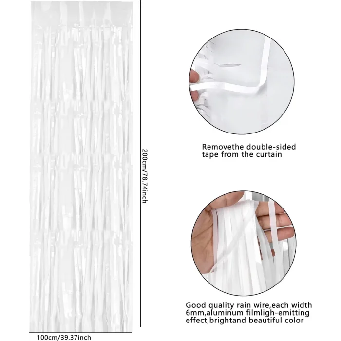  Soft Beyaz Renk Duvar ve Kapı Perdesi İthal 100x200 cm