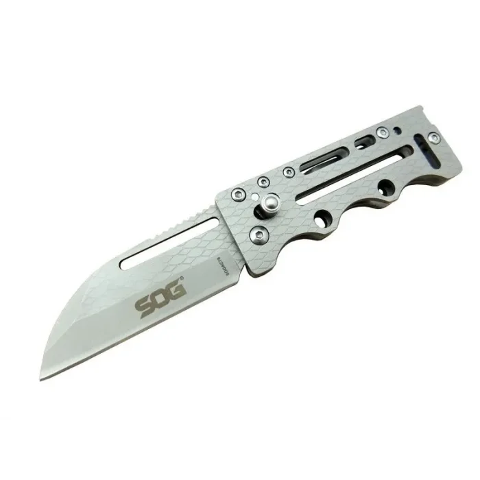 BUĞZ Sog Ac78 Gri Yaprak Kamp Çakı 14,5 Cm - Metal Sap, Kılıflı