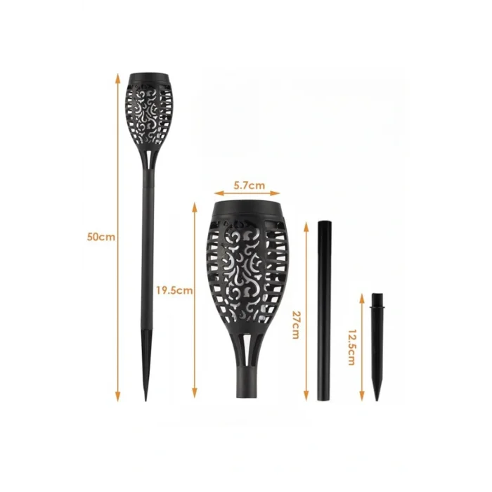 BUĞZ Solar Alev Efektli Bahçe Lambası