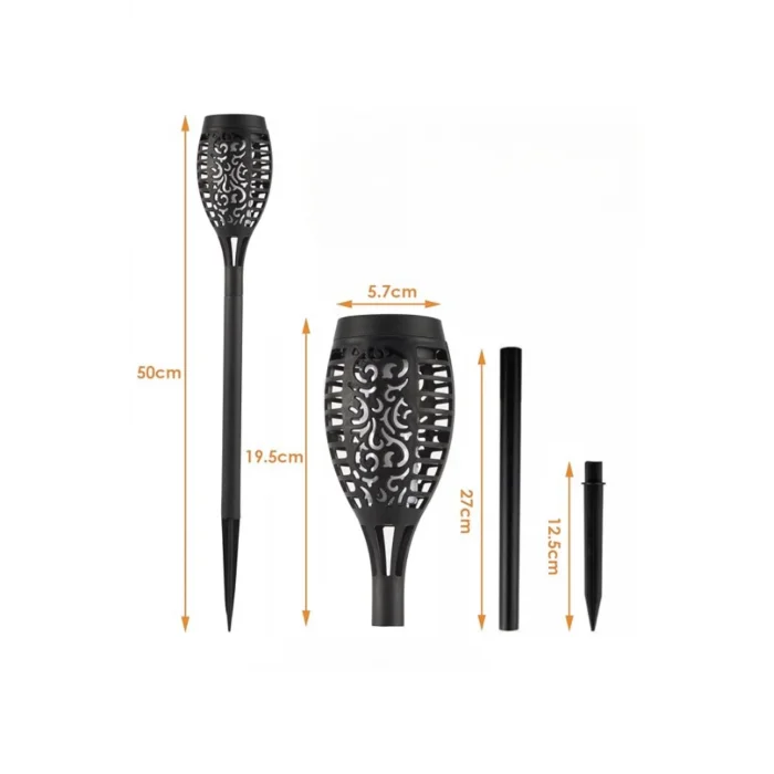  Solar Alev Efektli Bahçe Lambası