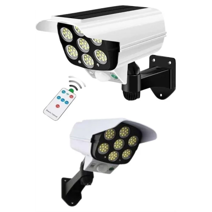  Solar Bahçe Aydınlatması Hareket Sensörlü Uzaktan Kumandalı Kamera Görünümlü