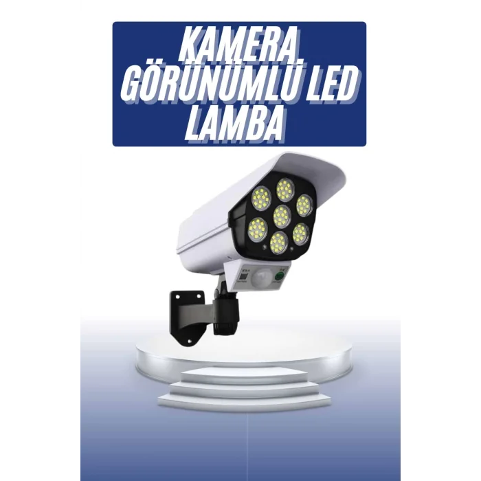 BUĞZ Solar Bahçe Lambası Uzaktan Kumandalı Kamera Görünümlü Hareket Sensörlü