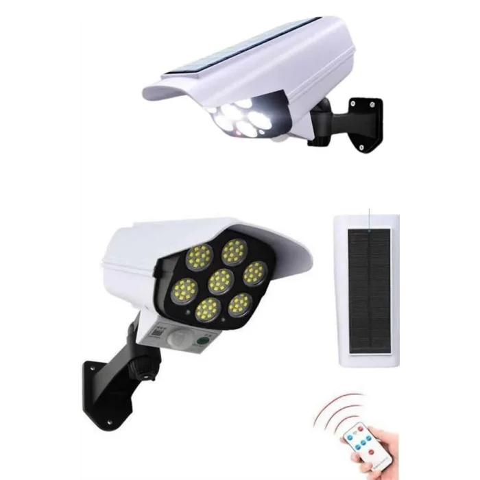  Solar Bahçe Lambası Uzaktan Kumandalı Kamera Görünümlü Hareket Sensörlü