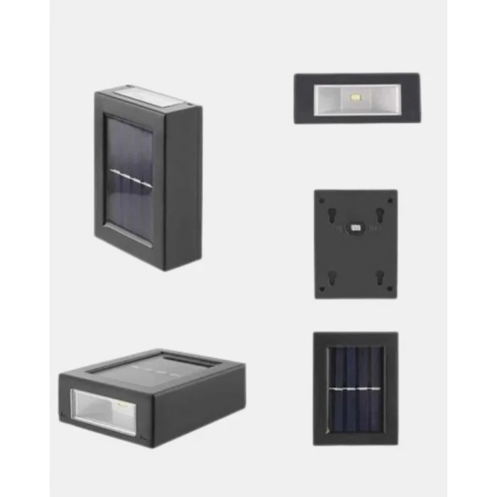 BUĞZ Solar Dış Mekan Aplik Su Geçirmez Dayanıklı LED Aydınlatmalı