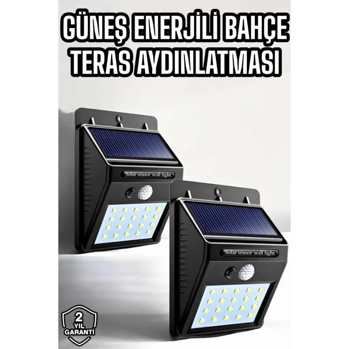 BUĞZ Solar Güneş Enerji Panelli Sensörlü Lamba Enerji Tasarruflu