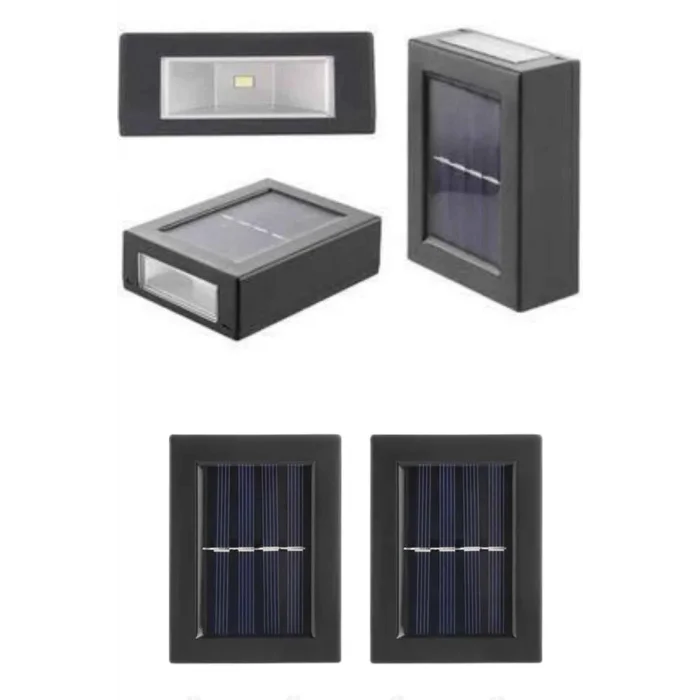 BUĞZ Solar Güneş Enerjili Çift Taraflı Duvar Lambası Çift Taraflı Duvar Lamba Güneş Enerjili Yeni Nesil