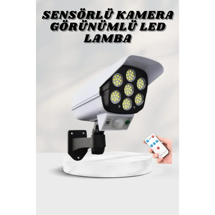 BUĞZ Solar Lamba Kamera Görünümlü Duvar Lambası Dönebilen Bahçe Aydınlatması