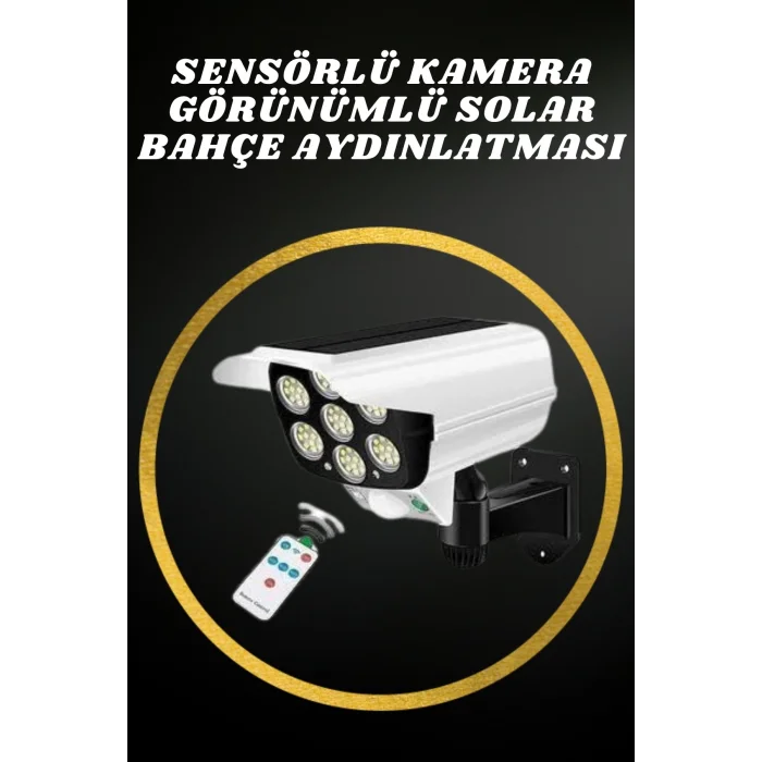 BUĞZ Solar Lamba Kamera Görünümlü Duvar Lambası Dönebilen Bahçe Aydınlatması